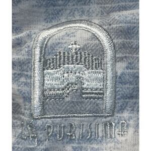 Men’s TRAVIS MATHEW Blue AOP La Purisima Golf Course Polo Shirt Size XL *C4